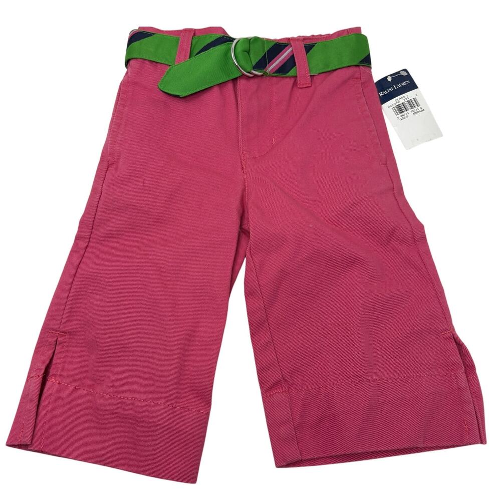 NEW Ralph Lauren Baby Chino Pant Short Pants Barbie Pink Casual Cute Classic 6mo